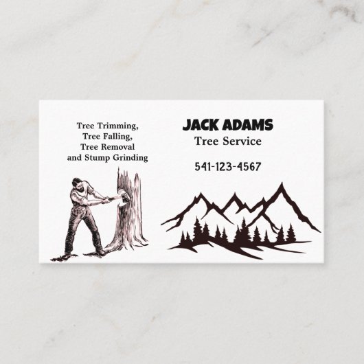 Lumberjack Tree Service名刺 名刺 (正面)