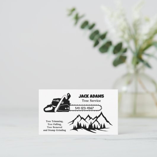 Lumberjack Tree Service名刺 名刺 (スタンド正面)