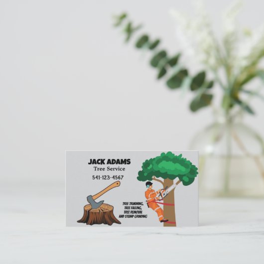 Lumberjack Tree Service名刺 名刺 (スタンド正面)