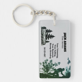Lumberjack Tree Service Business Card キーホルダー