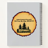 Lumberjack Tree Service Business Card ノートブック (裏面)