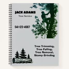 Lumberjack Tree Service Business Card ノートブック