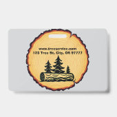 Lumberjack Tree Service Business Card バッジ (Back)