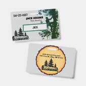 Lumberjack Tree Service Business Card バッジ (Front & Back)