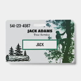 Lumberjack Tree Service Business Card バッジ
