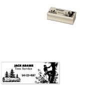 Lumberjack Tree Service Business Card ラバースタンプ (押印)