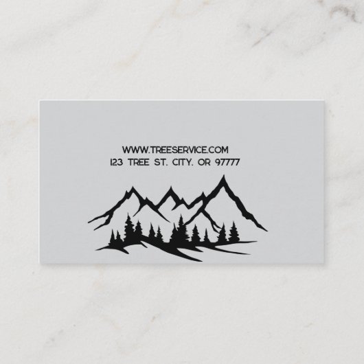 Lumberjack Tree Service Business Card 名刺 (裏面)
