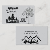 Lumberjack Tree Service Business Card 名刺 (正面/裏面)