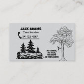Lumberjack Tree Service Business Card 名刺 (正面)