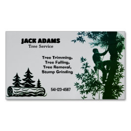 Lumberjack Tree Service Magnetic Business Card マグネット名刺