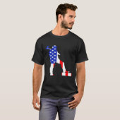 Lumberjack Usa Flag American Inside Me Forest Wood Tシャツ (正面フル)