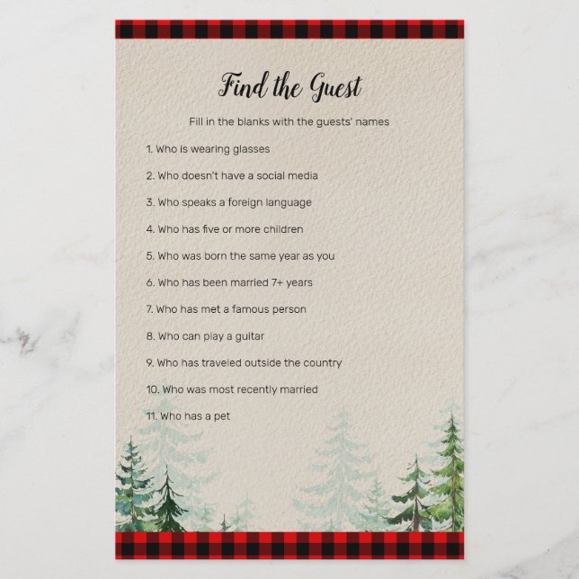 Lumberjack Water color Find the Guest game (正面)