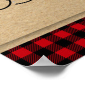 Lumberjack Woodland Adventure Baby Showerサイン ポスター (角)