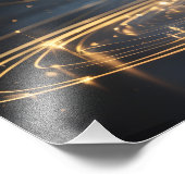 Lumina Arbor – Ethereal Golden Tree Poster フォトプリント (角)