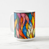 Lumina Bloom: Spectrum in Motion コーヒーマグカップ (正面左)