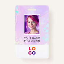 Lumina Opalビジネスロゴ、写真、Qrコード、名前ID