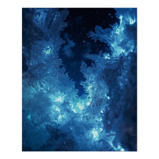 Lumineo White & Blue Winter Poster ポスター (正面)