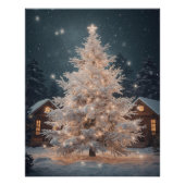 Lumineo White Christmas Tree & Cabins Poster ポスター (正面)