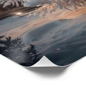 Lumineo White Christmas Tree & Cabins Poster ポスター (コーナー)