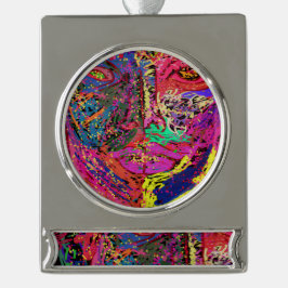 Luminescent Female Silhouette Banner Ornament シルバープレートバナーオーナメント