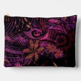 Luminescent Lava Tribal Plumeria Cosmetic Bag –  アクセサリーポーチ