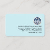 Luminescent Water Drops Gold Swim Wave 名刺 (裏面)