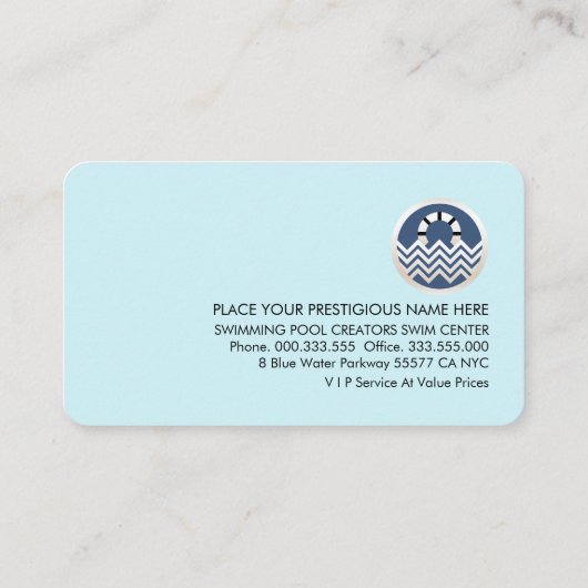 Luminescent Water Drops Gold Swim Wave 名刺 (裏面)