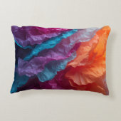 Luminous Abstract Tissue Paper Layers アクセントクッション (裏面)