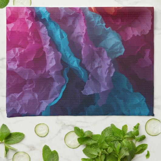Luminous Abstract Tissue Paper Layers キッチンタオル (折り畳み)