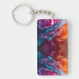 Luminous Abstract Tissue Paper Layers キーホルダー