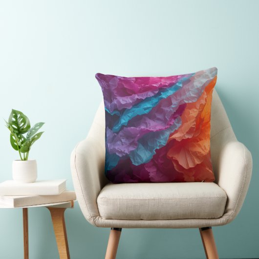 Luminous Abstract Tissue Paper Layers クッション (椅子)