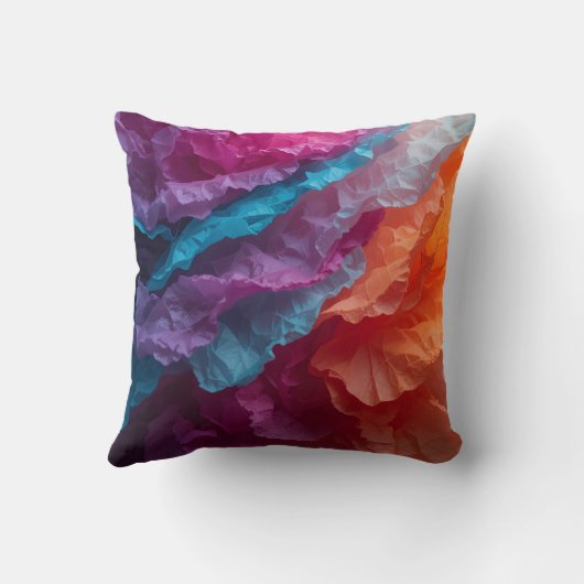 Luminous Abstract Tissue Paper Layers クッション (裏面)