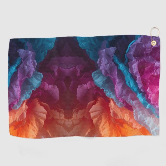 Luminous Abstract Tissue Paper Layers ゴルフタオル (横)