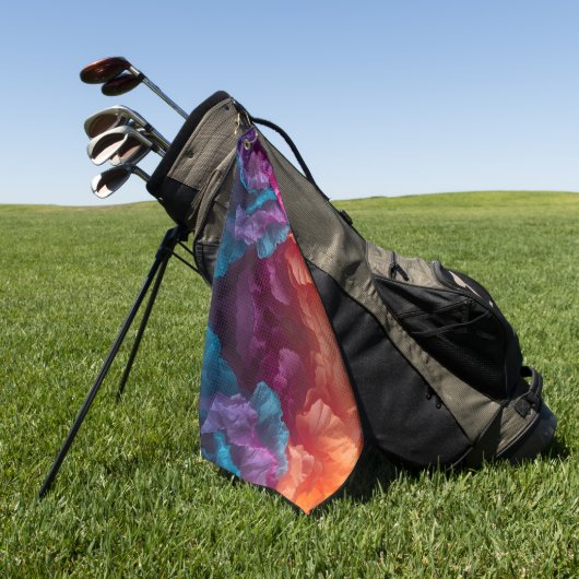 Luminous Abstract Tissue Paper Layers ゴルフタオル (グリーン)