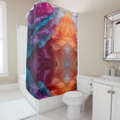 Luminous Abstract Tissue Paper Layers シャワーカーテン (インサイチュ)