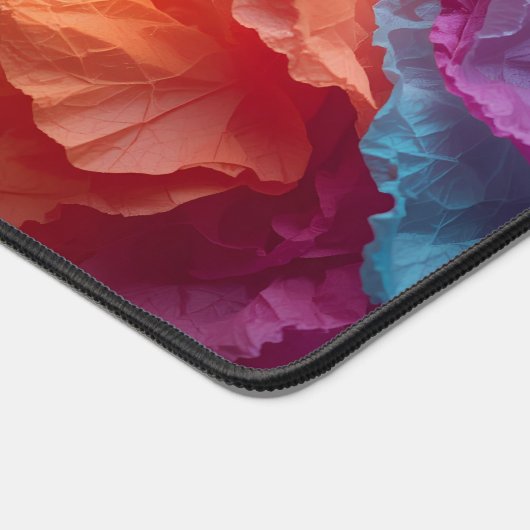 Luminous Abstract Tissue Paper Layers デスクマット (コーナー)