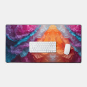 Luminous Abstract Tissue Paper Layers デスクマット (キーボード&マウス)