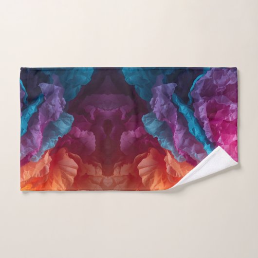 Luminous Abstract Tissue Paper Layers バスタオルセット (ハンドタオル)