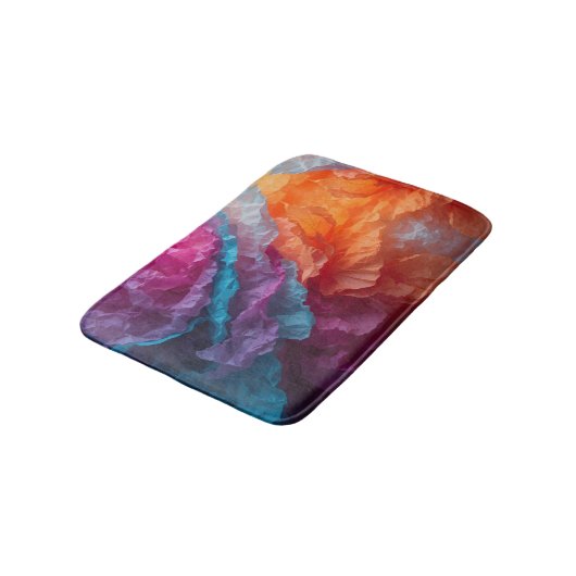 Luminous Abstract Tissue Paper Layers バスマット (アングル)