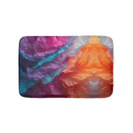 Luminous Abstract Tissue Paper Layers バスマット