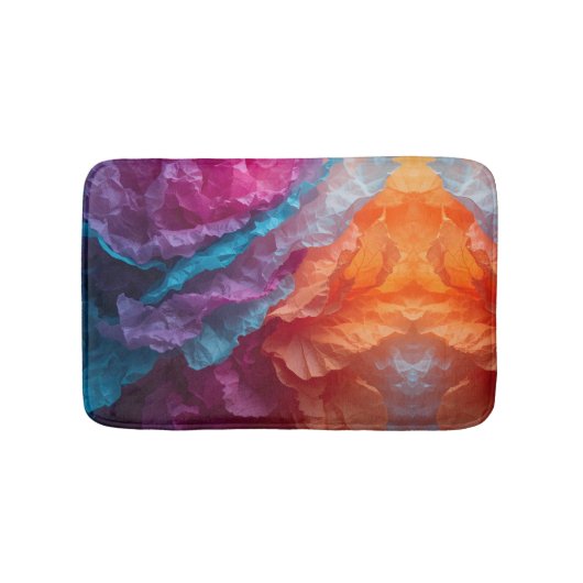 Luminous Abstract Tissue Paper Layers バスマット (正面)