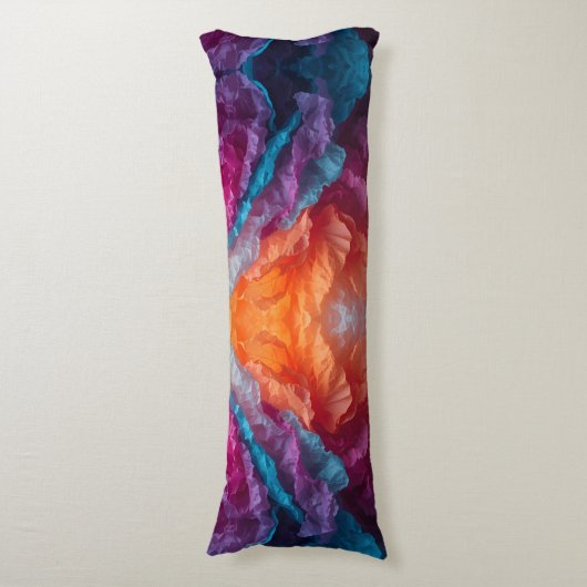 Luminous Abstract Tissue Paper Layers ボディピロー (正面縦)