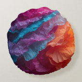 Luminous Abstract Tissue Paper Layers ラウンドクッション (裏面)