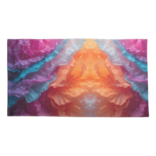 Luminous Abstract Tissue Paper Layers 枕カバー (裏面)