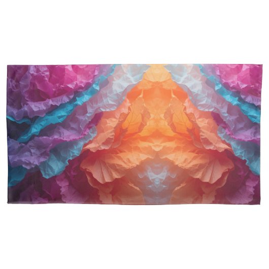 Luminous Abstract Tissue Paper Layers 枕カバー (正面左)