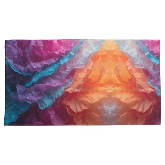 Luminous Abstract Tissue Paper Layers 枕カバー (正面右)