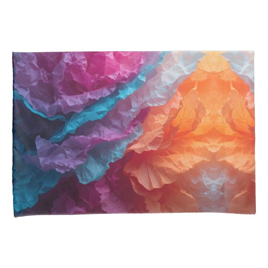 Luminous Abstract Tissue Paper Layers 枕カバー (正面右)