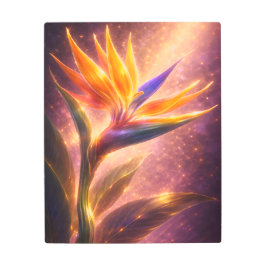 Luminous Bird of Paradise Metal Art Tropical メタルプリント
