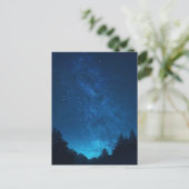 Luminous Blue Milky Way Forest ポストカード (スタンド正面)