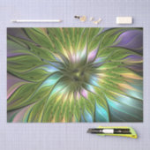 Luminous Colorful Fantasy Flower Fractal Art 薄葉紙 (クラフト)